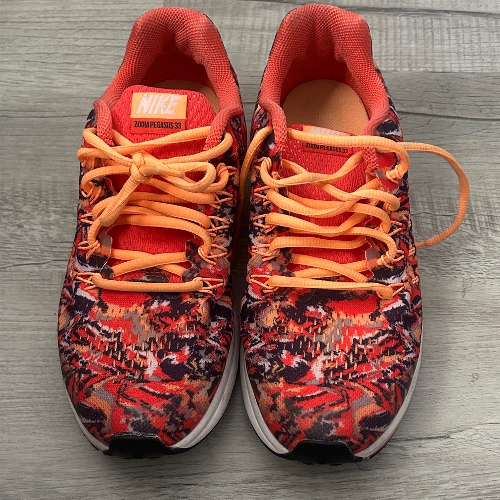 Nike Zoom Pegasus 33 Red and Orange Running Shoes
